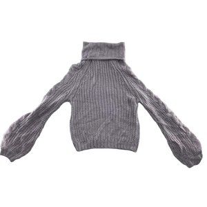 NWT Planet Gold Cozy Cables Junior Purple Sweater Turtle Neck